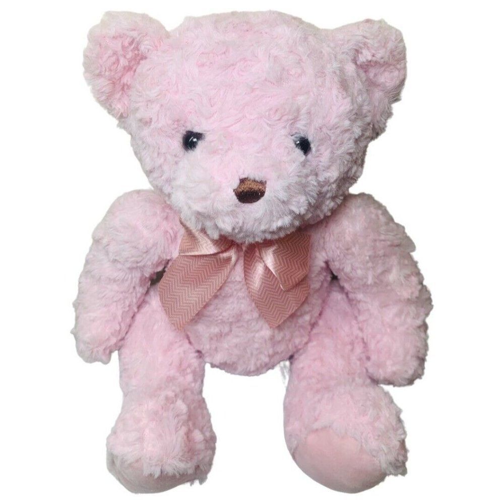 2019 Baby Pink Plush Teddy Bear Valentine Soft Stuffed Animal Toy Lovey 16”